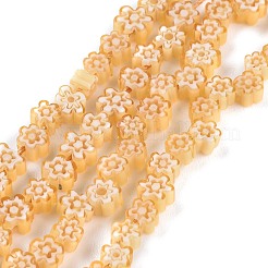 Ручной работы стеклянная бусина тысячецветник нитей&nbsp;LAMP-J035-4mm