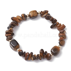Braccialetti elasticizzati da donna con pietre naturali miste e perline cubiche&nbsp;BJEW-JB10808