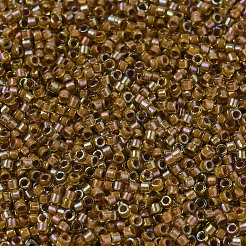 MIYUKIデリカビーズ  シリンダー  日本製シードビーズ  11/0  （db1738)ココア裏打ちシャルトルーズab  1.3x1.6mm  穴：0.8mm  約2000PCS /ボトル  10 G /ボトル&nbsp;SEED-JP0008-DB1738