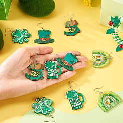 5 пара железных сережек-подвесок EJEW-TA00614