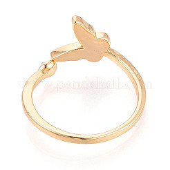 Бабочка латунная ракушка чашка колышек кольца настройки KK-T076-21G