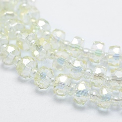 電気メッキガラスビーズセット  多面カット  コラム  ミックスカラー  5.5x3.5mm  穴：1mm  約100個/連  22.4インチ（57cm）&nbsp;EGLA-G026
