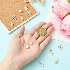 6 шт. 3 стиля латунных подвесок с кубическим цирконием&nbsp;KK-YW0003-80