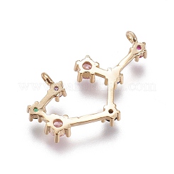 Латунные микро проложить кубического циркония подвески&nbsp;X-ZIRC-F099-19G-12