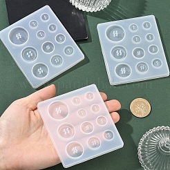 3 Stück Silikon-Knopfform&nbsp;DIY-YW0017-98