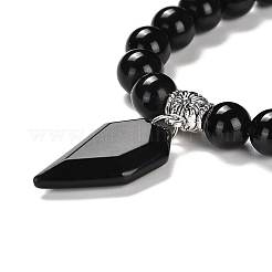 Эластичные браслеты из натуральных и синтетических круглых бусин BJEW-K236-02B