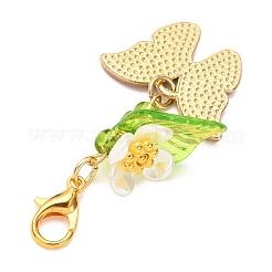 6 шт. подвеска в виде бабочки из сплава эмали&nbsp;HJEW-JM04161