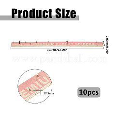 木製タフティングフレームのタックストリップ  鉄釘付きカーペットタックストリップ  鮭色  307x20x17.5mm&nbsp;AJEW-WH0410-134A