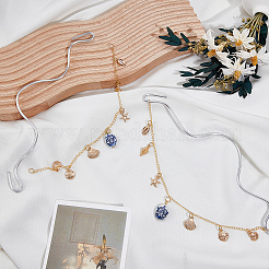 2 шт. подвесные украшения из сплава и фарфора ручной работы&nbsp;HJEW-DR00236