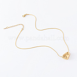 3 шт. минималистичные европейские ожерелья из нержавеющей стали с нерегулярной полировкой в форме сердца для женщин YJ1640