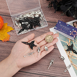 40шт 4 стиля подвески из сплава в тибетском стиле TIBEP-SC0003-04