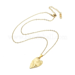 Colliers avec pendentif en forme de cœur en acier inoxydable 304&nbsp;NJEW-G083-01E-G