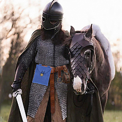 ベルベットウエストパック1個  レトロなスタイルのバイキング騎士ベルト ウエスト バッグ  衣装中世ウエストバッグ用男性男の子ステージショーコスプレ魔術ウィッカ祭壇用品  合金ボタンで  長方形  ミッドナイトブルー  180x150mm&nbsp;ABAG-CN0001-08C