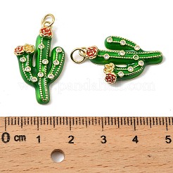 Кулоны с эмалью из латуни с прозрачным кубическим цирконием&nbsp;KK-G537-02G