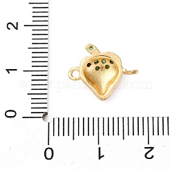 Латунные микропаве зеленые кубические цирконии фруктовые соединители подвески KK-I276-15G-A01