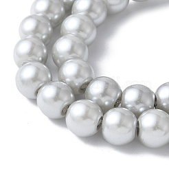 Выпечка окрашены перламутровый стекла жемчужные нити круглый шарик HY-XCP0001-23