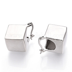 Orecchini a cerchio spessi rombo in ottone per le donne&nbsp;EJEW-F303-05P