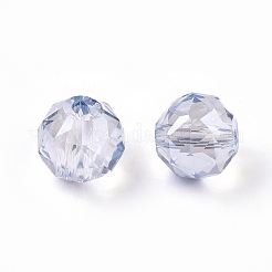 Стеклянные бусины с гальваническим покрытием  EGLA-J015-8mm-M