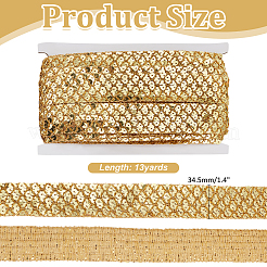 Блестящая кружевная лента с пайетками из ПВХ OCOR-WH0078-388A