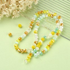 Стеклянные бусины с гальваническим покрытием &nbsp;EGLA-YW0002-D08