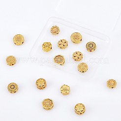 16 шт. 8-х стилевая стойка для гальванизации латунных бусин KK-CA0002-12