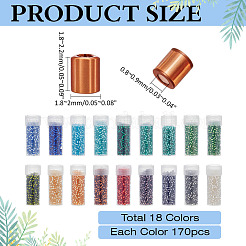 90 г двухцветных стеклярусных бусин SEED-ME0001-18