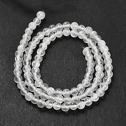 Chapelets de perles de jade blanche naturelle&nbsp;G-B128-A02-01