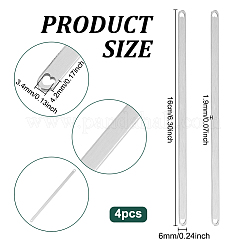 4 шт. браслеты-манжеты из нержавеющей стали DIY-UN0007-35P