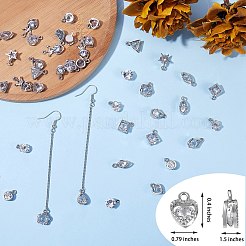 48шт 12 стиля сплава кубического циркония подвески ZIRC-SZ0001-44