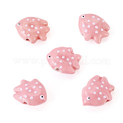 5 pièces de perles en porcelaine faites à la main&nbsp;PORC-TADJ0001-05I