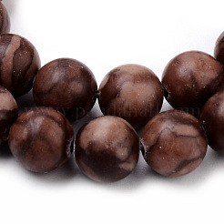 Натуральные железные зебры яшмы бисерные пряди G-Q462-65-8mm