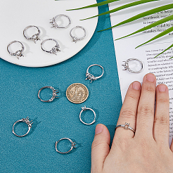 12 шт. 4-х стилевые латунные регулируемые кольца FIND-HS0001-77