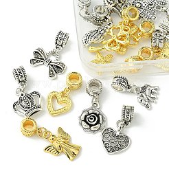 20шт 20 стиля сплава европейские висячие подвески в тибетском стиле FIND-FS0002-02