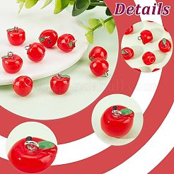 30 шт. непрозрачные смоляные подвески RESI-CA0001-32A