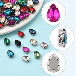 80шт 10 цвета пришить горный хрусталь RGLA-FS0001-17