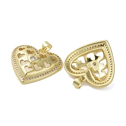 Латунные микропаве прозрачные подвески с фианитом KK-H466-08G-02