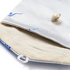 Мешочки для хранения ювелирных изделий из цветочной ткани в китайском стиле AJEW-D065-01A-06