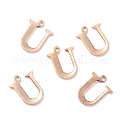 Ionenplattierung (IP) 304 Edelstahl Alphabet Charms&nbsp;STAS-H122-U-RG