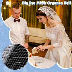 Velo di organza a rete con occhi grandi&nbsp;DIY-WH0028-81A
