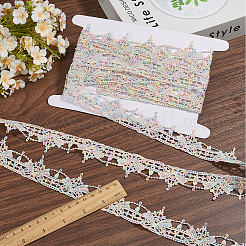 Цветочная вышивка пришитые полиэстеровые ленты нашивки&nbsp;AJEW-GF0011-21A