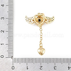Pendentifs avec zircon cubiques à micro-pavés en laiton&nbsp;KK-B161-12G-02