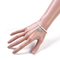 Braccialetti elasticizzati turchesi sintetici (tinti).&nbsp;BJEW-JB05008-03