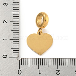 304 нержавеющая сталь цветная эмаль европейские подвески-шармы&nbsp;STAS-U005-23G