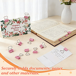 120 clip raccoglitore rosa a forma di cuore in ferro&nbsp;OFST-DR0002-02