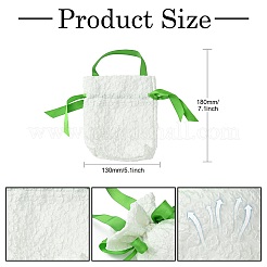 Тканевые высокие жаккардовые цветочные сахарные подарочные сумки на шнурке с ручкой ST-CJ0004-01D