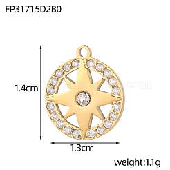 Подвески из нержавеющей стали 304 с микропаве из кубического циркония&nbsp;STAS-OY008-66G