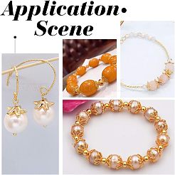 Бусины-цветочки из нержавеющей стали 304 с 8 лепестком&nbsp;STAS-UN0007-39G