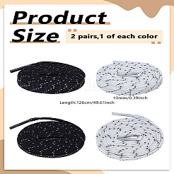 4 шт. шнурок из полиэстера 2 цветов&nbsp;AJEW-LP0002-53