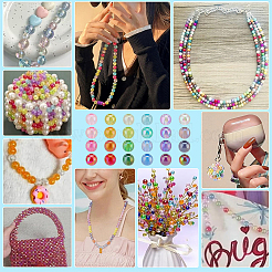 1440шт 24 цвета прозрачные акриловые бусины MACR-PH0001-98