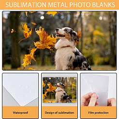 10 шт. 2 стиля алюминиевая термотрансферная фотопластина AJEW-DC0002-05